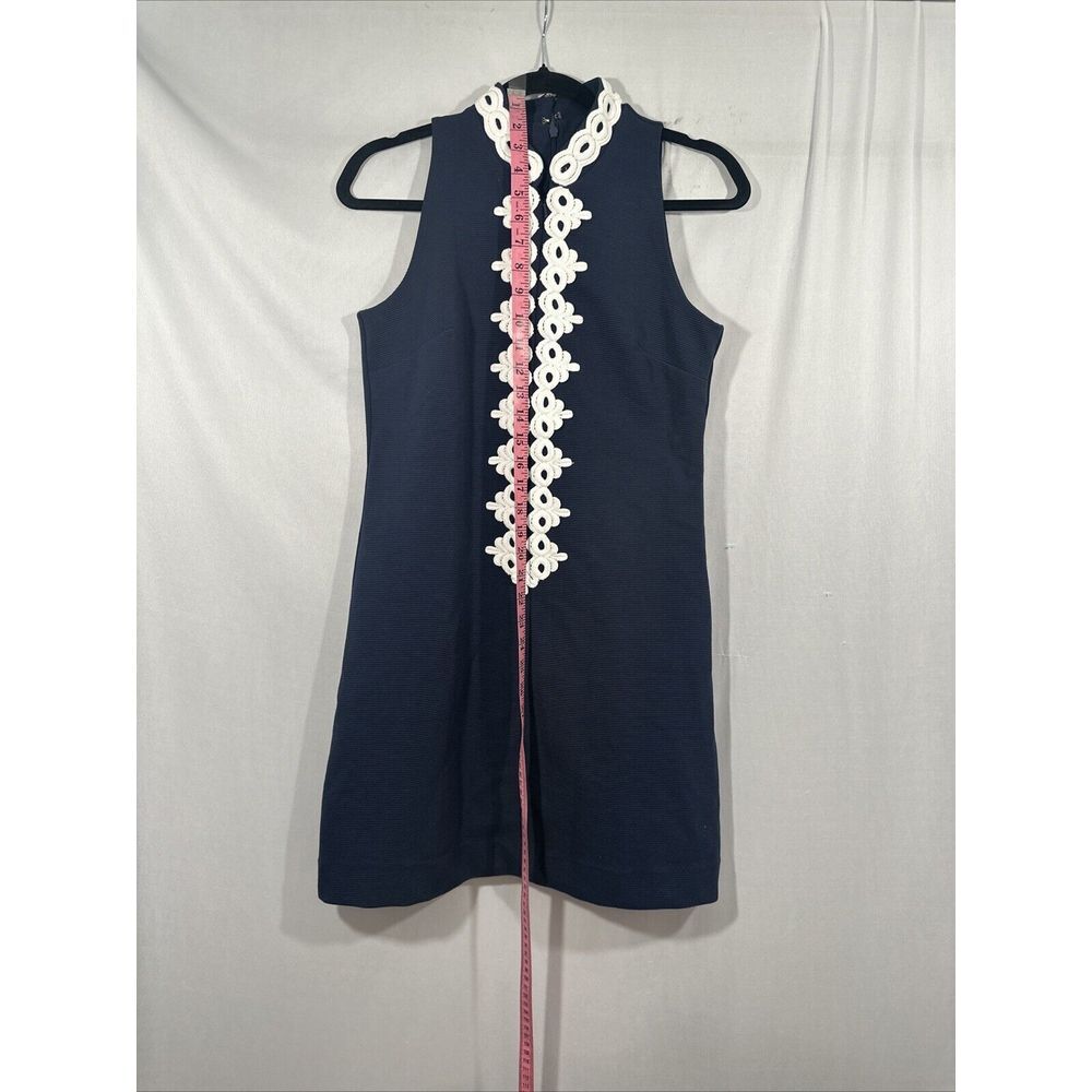 NWT Lilly Pulitzer [ Small] Callista Navy Lilly Lace Sleeveless Shift Dress 6304 - Picture 8 of 15